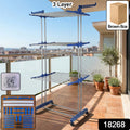 3-Layer Foldable Clothes Drying Rack with Wheels - Portable & Space-Saving