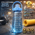 2-Litre Motivational Water Bottle with Time Markers & Straw